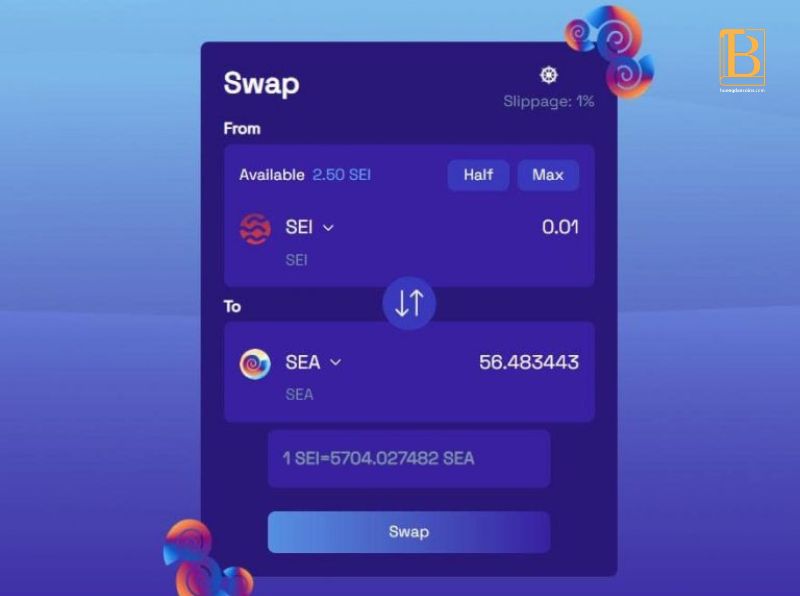 swap Sei sang Sea. Huongdancrypto.com