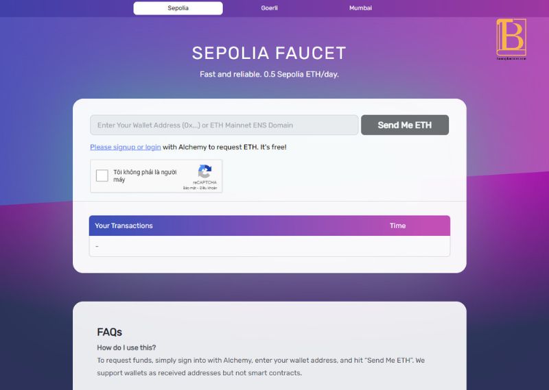 sepolia faucet. Huongdancrypto.com