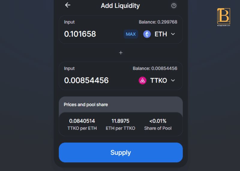 Add Liquidity. Huongdancrypto.com