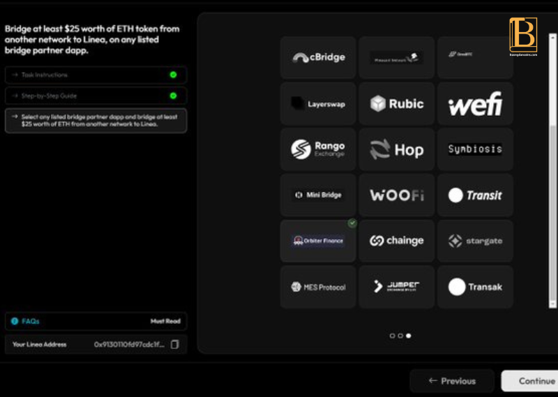 Core Task dự án Linea - Huongdancrypto.com