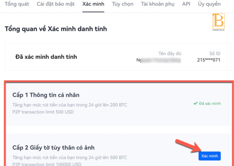 Xác minh tài khoản. Huongdancrypto.com